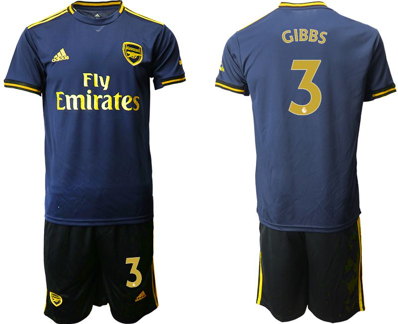 Men 2019-2020 club Arsenal away #3 blue Soccer Jerseys